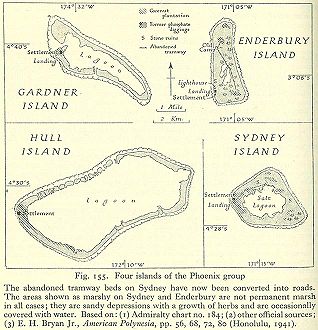 Mapa del territorio actual de Isla de Fénix