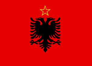 Antigua bandera de Albania