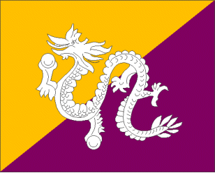 Antigua bandera de Buthán