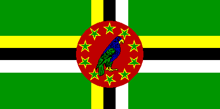Antigua bandera de Dominica