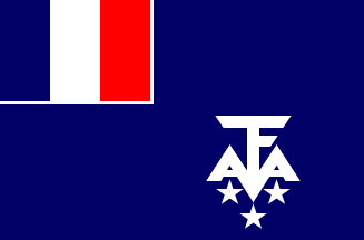 Antigua bandera de Territorios Australes y Antárticos Franceses