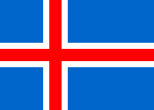 Antigua bandera de Islandia