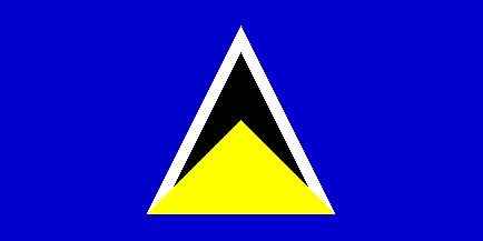 Antigua bandera de Santa Lucía