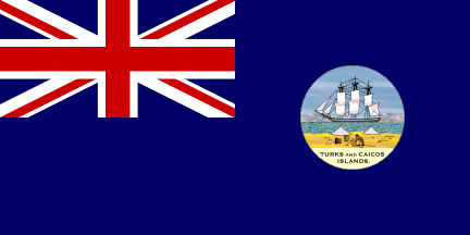 Antigua bandera de Turks and Caicos island