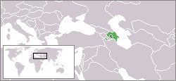 Mapa del territorio actual de Nagorno Karabaj