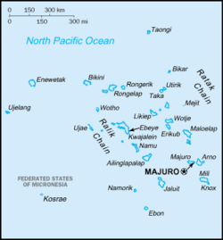 Mapa del territorio actual de Atolón de Bikini