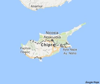 Mapa del territorio actual de Chipre