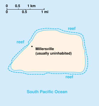 Mapa del territorio actual de Isla Jarvis