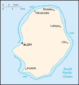 Mapa del territorio actual de Niue