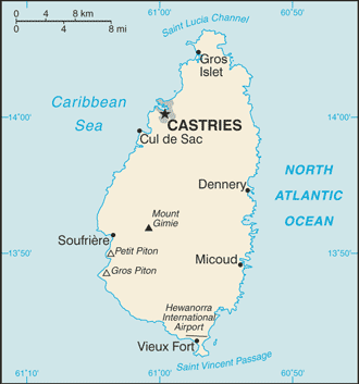 Mapa del territorio actual de Santa Lucía