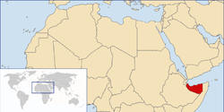 Mapa del territorio actual de Somalilandia