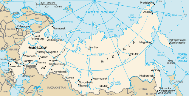Mapa territorial global de Rusia Mapa del territorio actual de Rusia